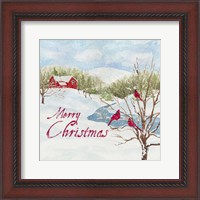 Framed Christmas in the Country IV Merry Christmas