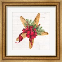 Framed Christmas by the Sea Starfish square