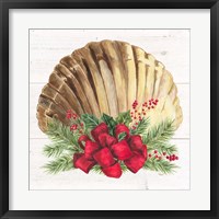 Framed Christmas by the Sea Scallop square