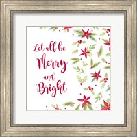 Framed 'Be Joyful Merry and Bright' border=