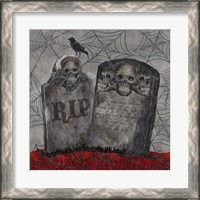 Framed 'Something Wicked Tombstones' border=