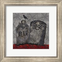 Framed 'Something Wicked Tombstones' border=