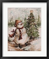 Framed Country Snowman I
