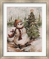Framed Country Snowman I