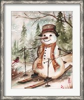 Framed Country Snowman IV