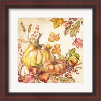 Framed 'Watercolor Harvest Pumpkins I' border=
