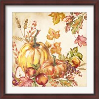 Framed Watercolor Harvest Pumpkins I