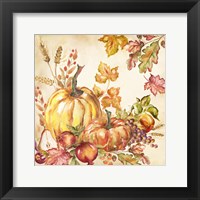 Watercolor Harvest Pumpkins I Framed Print