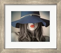 Framed Vintage Fashion - Blue Hat
