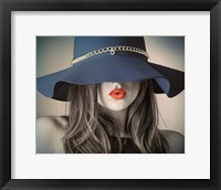 Framed Vintage Fashion - Blue Hat