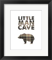 Framed Little Man Cave - Bear Tan Plaid