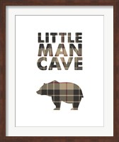 Framed Little Man Cave - Bear Tan Plaid