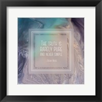 Framed Truth is Rarely Pure - Abstract Tan and Teal