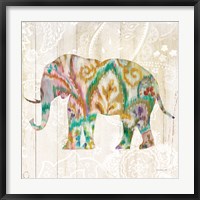 Framed Boho Paisley Elephant II v2