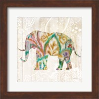 Framed Boho Paisley Elephant II v2