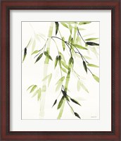 Framed Bamboo Leaves V Green