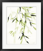 Framed Bamboo Leaves V Green