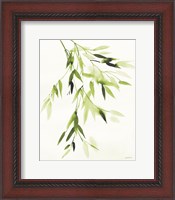 Framed Bamboo Leaves IV Green