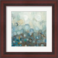 Framed Blue and Bronze Dots VIII