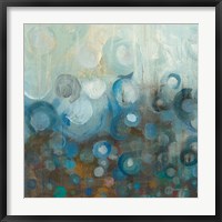 Framed Blue and Bronze Dots VII