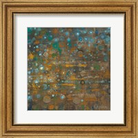 Framed 'Blue and Bronze Dots X' border=