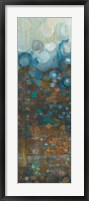 Blue and Bronze Dots IV Framed Print
