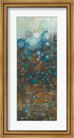 Framed Blue and Bronze Dots II