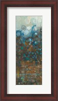 Framed Blue and Bronze Dots II