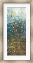 Framed Blue and Bronze Dots III