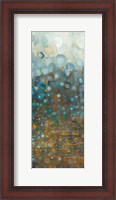 Framed Blue and Bronze Dots III