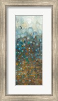 Framed Blue and Bronze Dots III