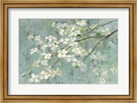 Framed Dogwood in Spring on Blue