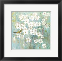 Framed Spring Dream II Teal Bird