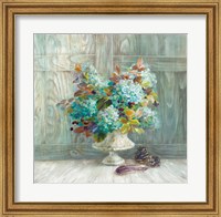 Framed Rustic Florals Blue