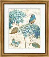 Framed Blue Garden III