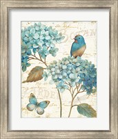 Framed Blue Garden III