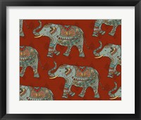 Framed Elephant Caravan Pattern M