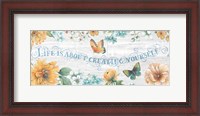 Framed Butterfly Bloom IV on Wood Gray