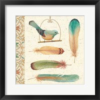 Framed 'Feather Tales I' border=