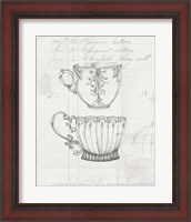 Framed 'Authentic Coffee IV White Gray' border=