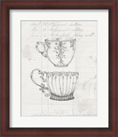 Framed Authentic Coffee IV White Gray