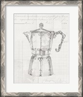 Framed Authentic Coffee III White Gray