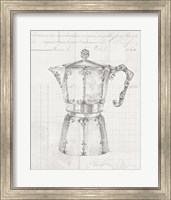 Framed Authentic Coffee III White Gray