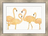 Framed Flamingo Fever I no Splatter Gold