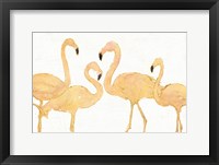 Framed Flamingo Fever I no Splatter Gold