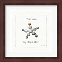 Framed 'Pebbles and Sandpipers VII' border=
