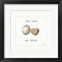 Pebbles and Sandpipers V Framed Print