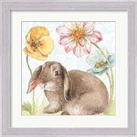 Framed 'Spring Softies Bunnies III' border=