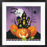 Framed Happy Haunting House on Pumpkins