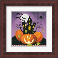 Framed Happy Haunting House on Pumpkins